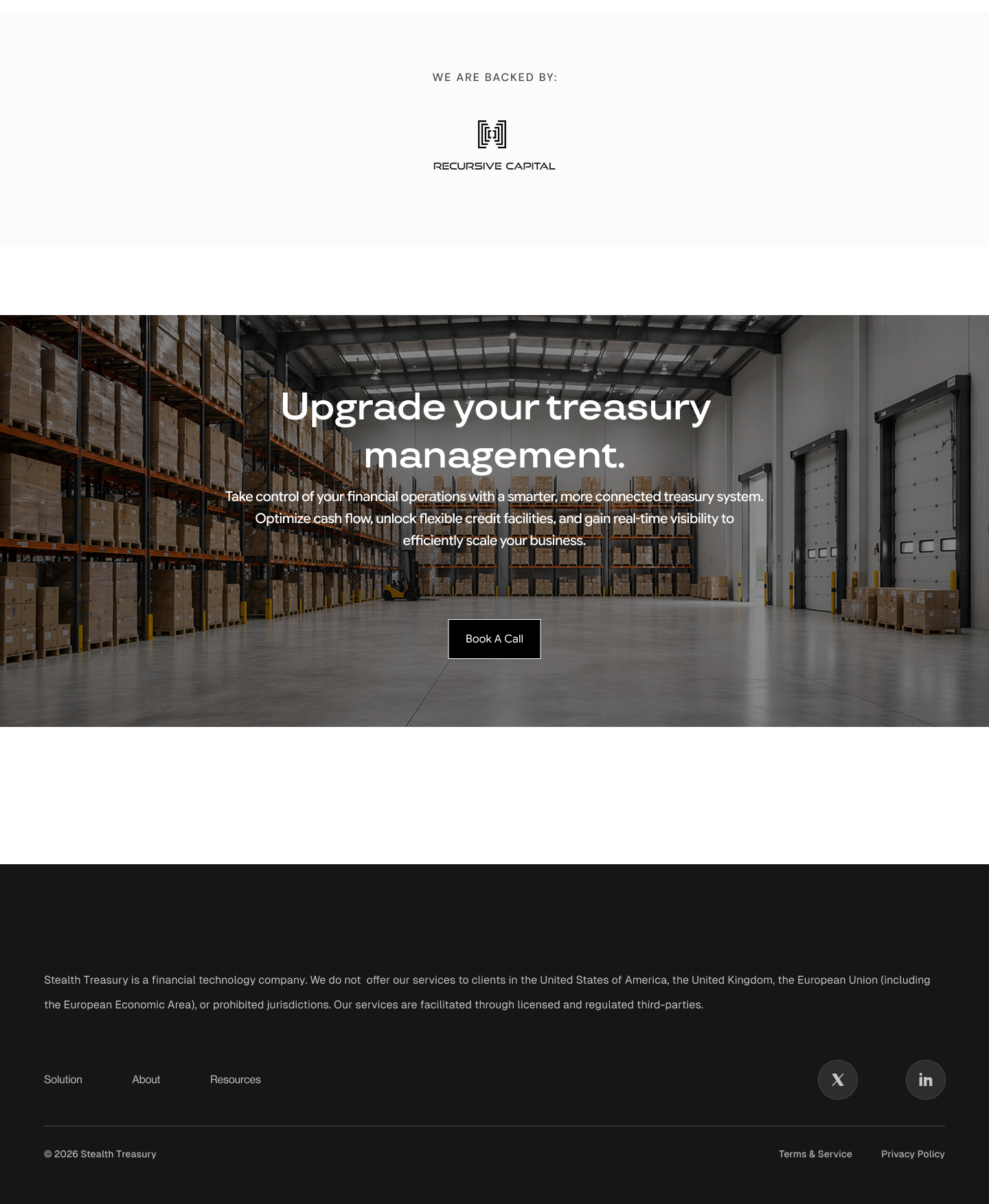 Stealth Treasury Website thumbnail 2